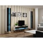 Mueble de TV Cama Meble RTVVIGO140N b/c Blanco Negro 140 x 30 x 40 cm