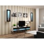 Mueble de TV Cama Meble RTVVIGO140N b/c Blanco Negro 140 x 30 x 40 cm