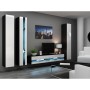 Mueble de TV Cama Meble RTVVIGO140N c/b Blanco Negro 140 x 30 x 40 cm