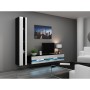 Mueble de TV Cama Meble RTVVIGO140N c/b Blanco Negro 140 x 30 x 40 cm