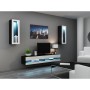 Mueble de TV Cama Meble RTVVIGO140N c/b Blanco Negro 140 x 30 x 40 cm