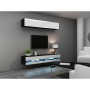 Mueble de TV Cama Meble RTVVIGO140N c/b Blanco Negro 140 x 30 x 40 cm