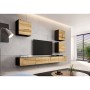 Mueble de TV Cama Meble RTV VIGO140 C/DW Negro 140 x 30 x 40 cm