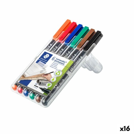 Set de Rotuladores Staedtler Lumocolor 317 M Multicolor (16 Unidades)