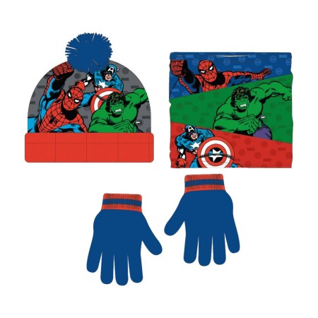 Bonnet, Gants et Echarpe The Avengers 3 Pièces Rouge