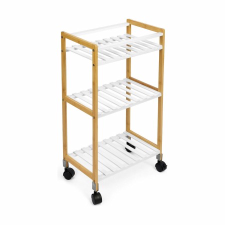 Carrito Verdulero Confortime Blanco Bambú 40 x 25 x 70 cm