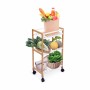 Carrito Verdulero Confortime Blanco Bambú 40 x 25 x 70 cm