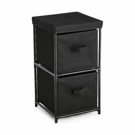 Caisson à Tiroirs Confortime Noir Tissu non tissé 30 x 30 x 59 cm