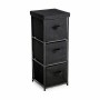 Cajonera Confortime Negro Tejido no tejido 30 x 30 x 84 cm