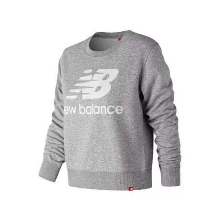 Sweat sans capuche femme New Balance ESSENTIALS CREW WT91585 AG Gris