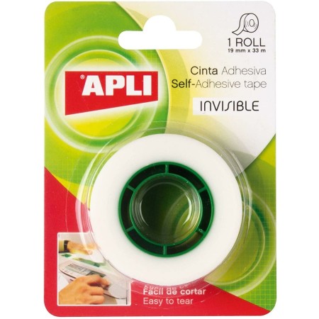 Ruban adhésif Apli Transparent 19 x 33 mm (10 Unités)