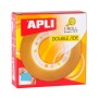 Ruban adhésif double face Apli Transparent 15 mm x 10 m (20 Unités)