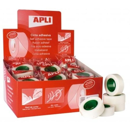 Ruban adhésif Apli Transparent 19 mm x 33 m (35 Unités)