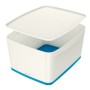 Boîte de rangement Leitz Mybox Wow Bleu Blanc ABS 31,8 x 19,8 x 38,5 cm