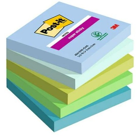 Notes Adhésives Post-it Super Sticky Multicouleur 76 x 76 mm (5 Unités)