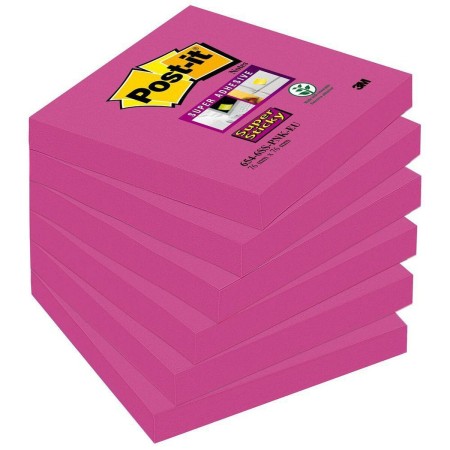 Notas Adhesivas Post-it Super Sticky Fucsia 76 x 76 mm (6 Unidades)