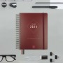 Agenda Finocam My Personal Plan 2024 Bordeaux quarto 15,5 x 21,7 cm