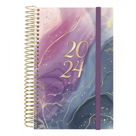 Agenda Finocam Design Collection Goldy 2024 Multicouleur 11,7 x 18,1 cm