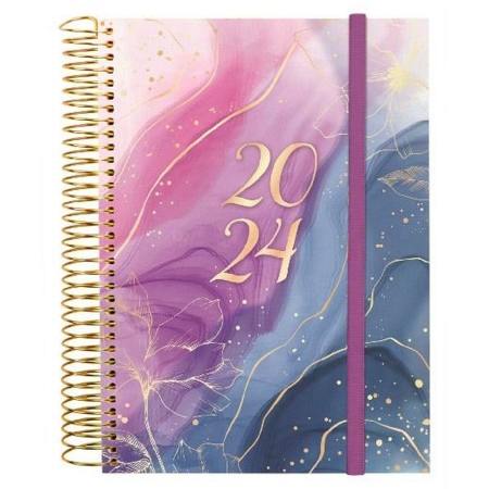 Agenda Finocam Design Collection Goldy 2024 Multicouleur A5 15,5 x 21,2 cm