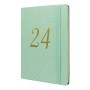 Agenda Finocam Flexy Joy Confeti 2024 Vert clair A5 14,8 x 21 cm