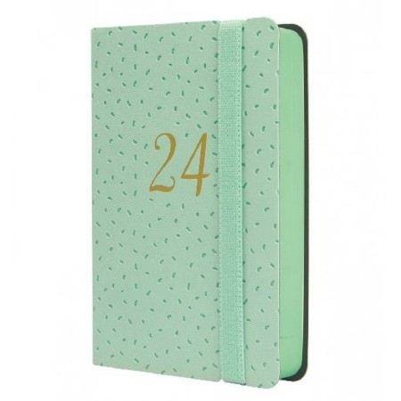 Agenda Finocam Flexy Joy Confeti 2024 Verde Claro 8,2 x 12,7 cm