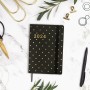 Agenda Finocam Flexy Joy Dotts 2024 Negro Dorado 11,8 x 16,8 cm