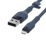 Cable USB a Lightning Belkin CAA008BT3MBL Azul 3 m