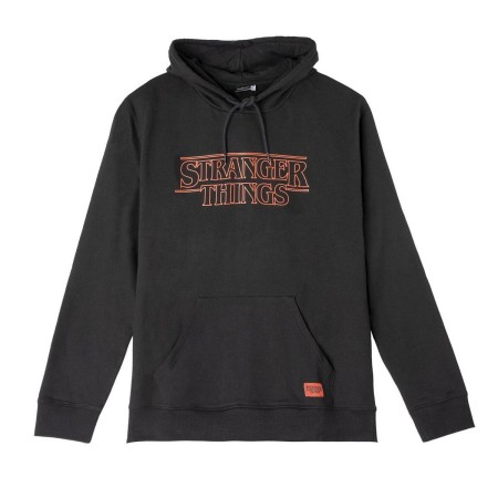 Sudadera con Capucha Unisex Stranger Things Negro