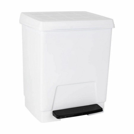 Cubo de Basura con Pedal 23 L Blanco