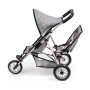 Carrito para Muñecas Reig 39133AA             Gemelar Gris Rosa Ruedas x 3