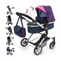 Carrito para Muñecas Reig 18154AA             Azul marino 63 cm