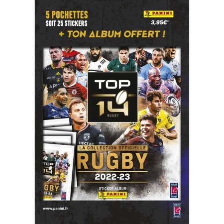 Set de cromos Panini Rugby 2022-23 Álbum de cromos 5 Sobres (Francés)
