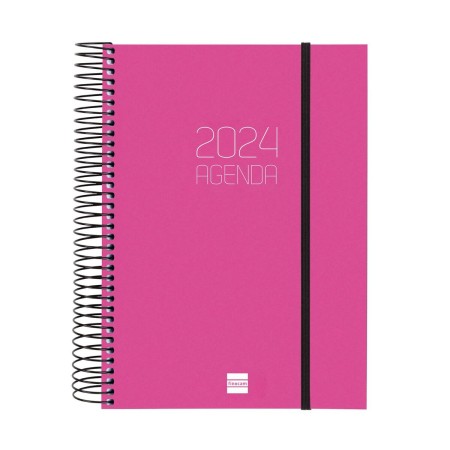 Agenda Finocam Opaque 2024 Rosa A5 15,5 x 21,2 cm