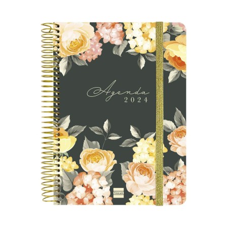 Agenda Finocam Cloe 2024 Noir Multicouleur A5 15,5 x 21,2 cm