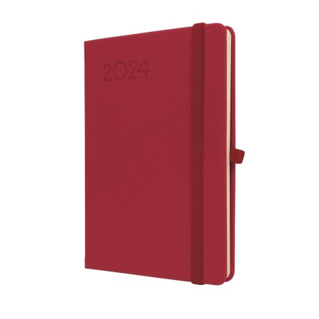 Agenda Finocam Minimal Textura 2024 Rojo 11,8 x 16,8 cm