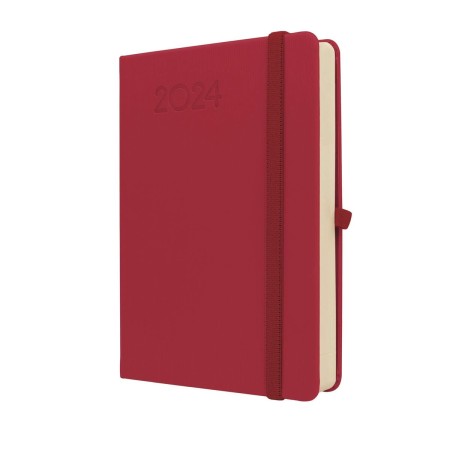 Agenda Finocam Minimal Textura 2024 Rojo 11,8 x 16,8 cm