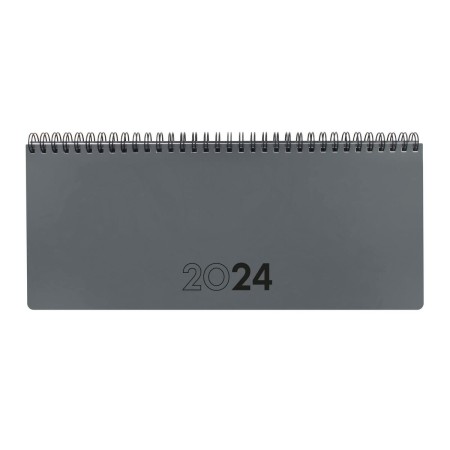 Planificador anual Finocam 2024 Gris 29 x 11,6 cm