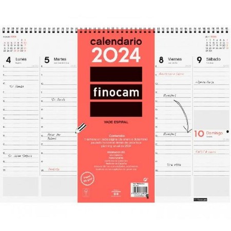 Calendrier de bureau Finocam 2024 Multicouleur 42 x 31 cm