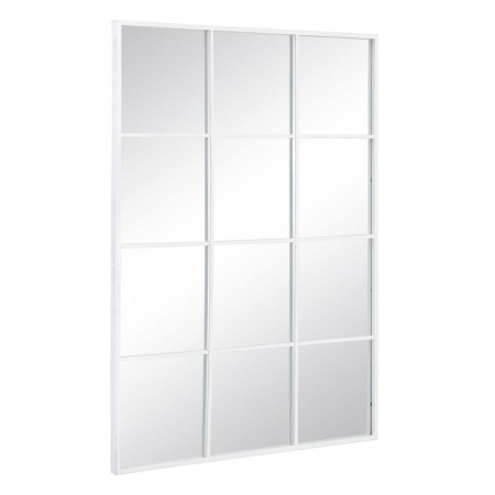 Espejo de pared Blanco Metal Cristal Hierro Ventana 90 x 3 x 120 cm