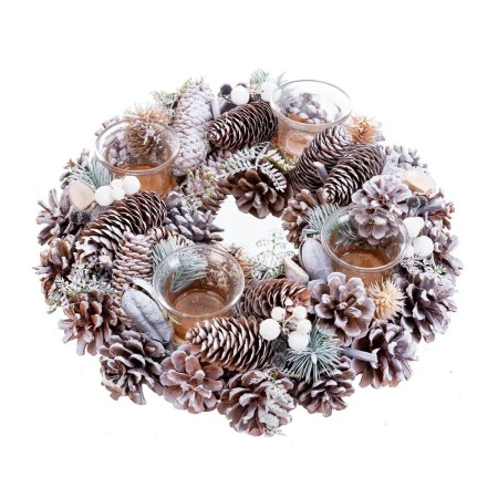 Portavelas Navideño Multicolor Plástico Foam 31 x 31 x 8 cm