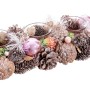 Bougeoirs de Noël Blanc Rose Plastique Foam 38 x 15 x 8,5 cm