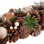 Portavelas Navideño Dorado Natural Plástico Foam 38 x 15 x 8,5 cm