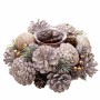Bougeoirs de Noël Blanc Doré Plastique Foam 19 x 19 x 9 cm