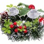 Bougeoirs de Noël Rouge Multicouleur Métal Plastique 15 cm
