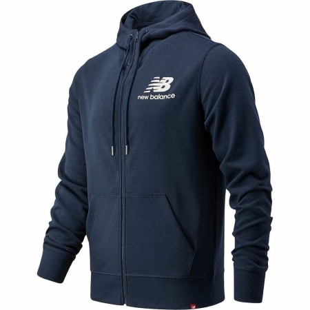 Sweat à capuche et fermeture éclair homme New Balance MJ03558 Marin