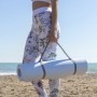 Esterilla de Yoga Antideslizante con Líneas de Posición y Guía de Ejercicios Asamat InnovaGoods Azul (Reacondicionado A+)