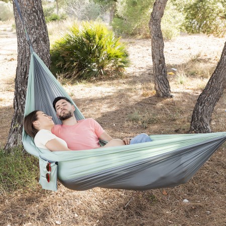 Hamac de Camping Double Rewong InnovaGoods Métal (Reconditionné A)