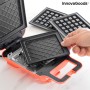 Gofrera y Sandwichera 2 en 1 con Recetas Wafflicher InnovaGoods Negro Rojo 600 W (Reacondicionado A+)