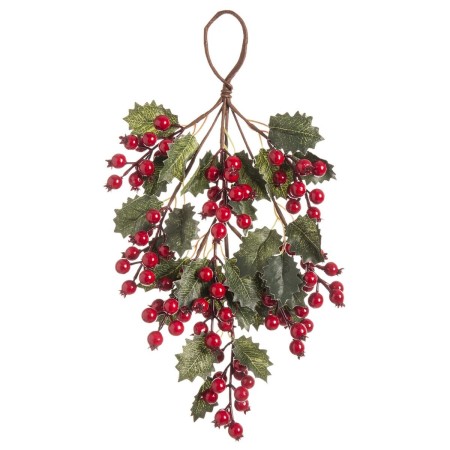 Colgador para Puertas Navidad Rojo Verde Plástico Alambre Foam 42 cm