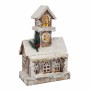 Adorno Navideño Blanco Beige Madera Casa 22 x 11 x 34 cm